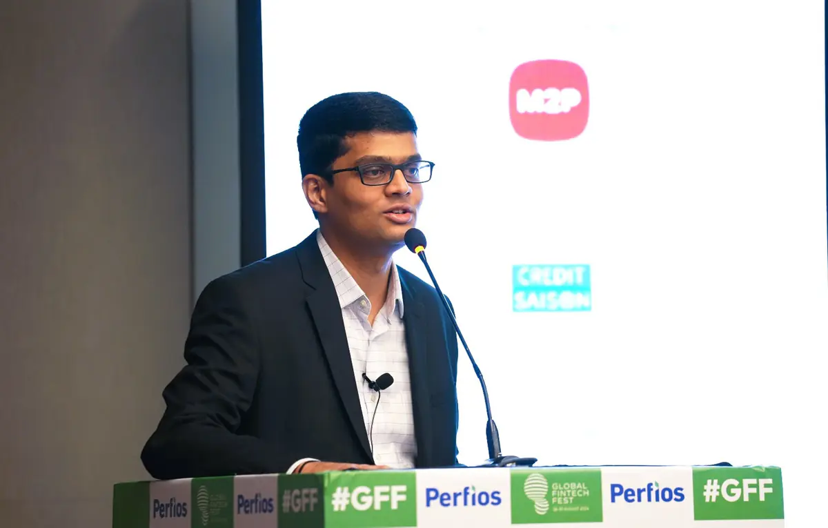A speaker at the podium during the State of the Fintech Union 2024 launch